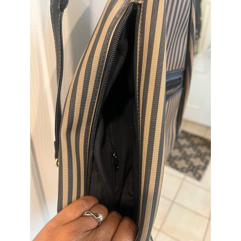 VTG90s Pequin Stripe style Teardrop Backpack Triangle Sling Convertible Strap